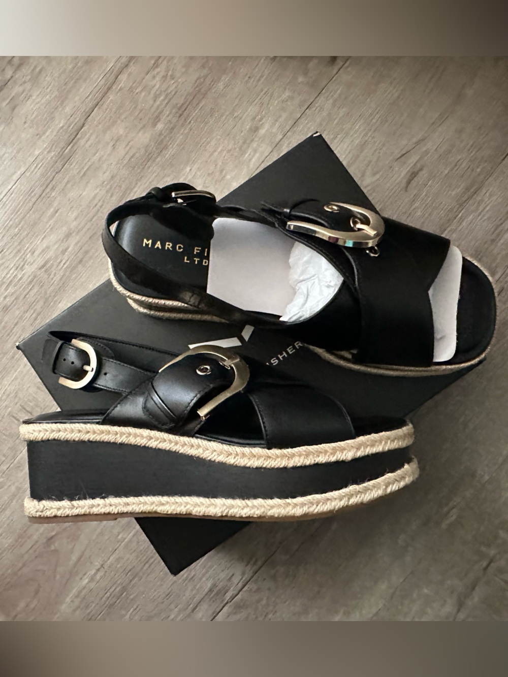 Marc Fisher LTD Renda Women’s Espadrille Platform Sandals size 8